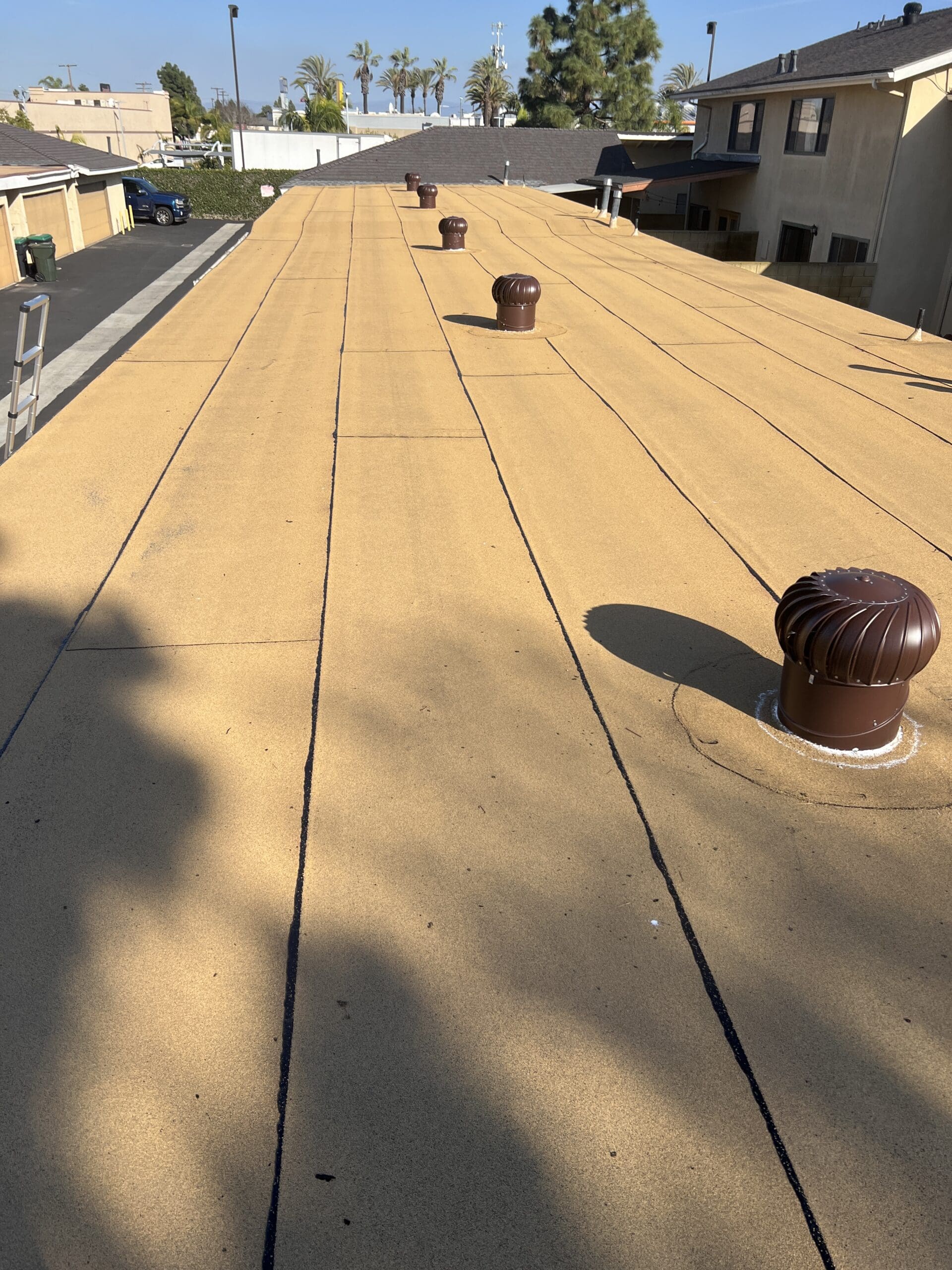New flat roof in Garden Grove, CA.